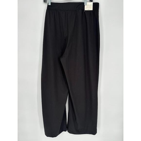 Rachel Zoe Womens Mid Rise Wide Leg Pull On Pants XL Black Minimalist Staple NWT - Picture 4 of 8
